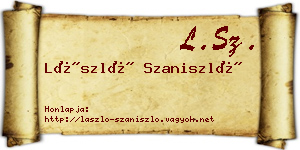 László Szaniszló névjegykártya